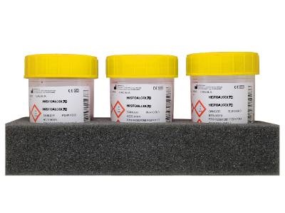 Histoalcol 70° Kit 3 contenitori da 125 ml preriempiti a 30 ml
